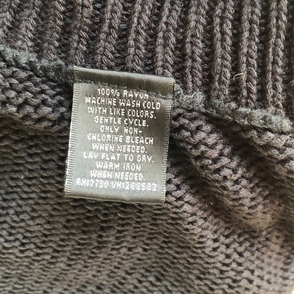 Mossimo Rayon Waterfall Open Sweater Black Medium - Picture 7 of 7